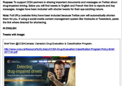 Twitter Toolkit for Drug-Impaired Driving in Canada