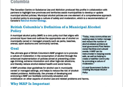 The Municipal Alcohol Policy Program in British Columbia