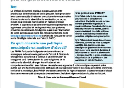 Politique municipale en matière d’alcool : un rôle pour les gouvernements au Canada