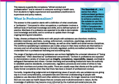 Professionalism and Ethics (The Essentials of … Series)