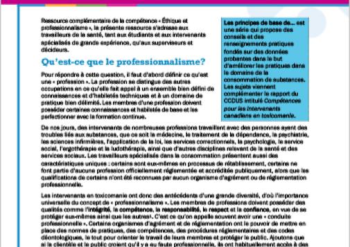 Professionnalisme et éthique (Série Les principes de base de…)