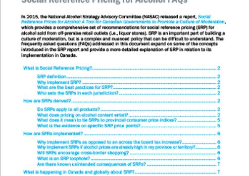 Social Reference Pricing for Alcohol FAQs