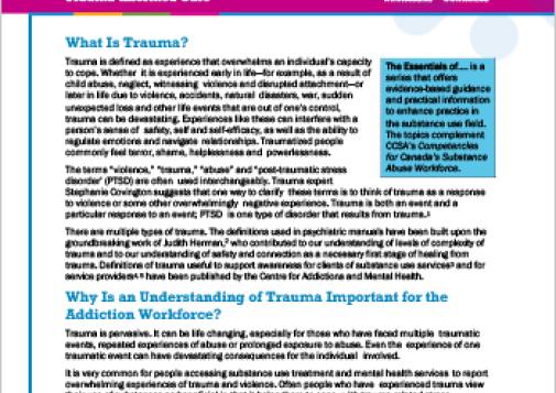 Trauma-informed Care (The Essentials of ... Series)