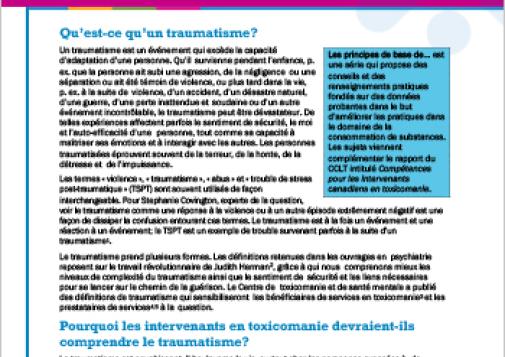 Trousse pour soin sensibles au traumatisme (Série Les principes de base de...)