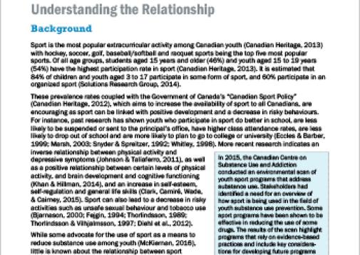 Youth Sport Participation and Substance Use: Understanding the Relationship