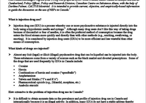 Needle Exchange Programs (NEPs) FAQs