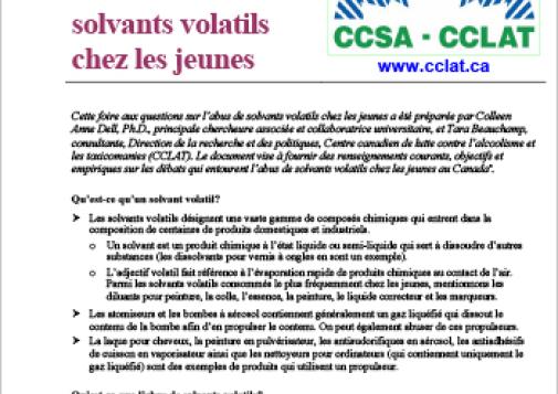 FAQ sur l’abus de solvants volatils chez les jeunes