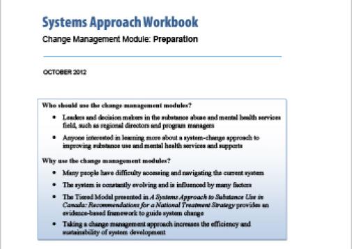 Systems Approach Workbook: Change Management Module: Preparation