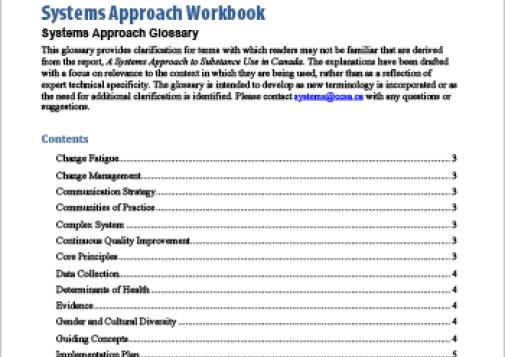 Systems Approach Workbook: Systems Approach Glossary