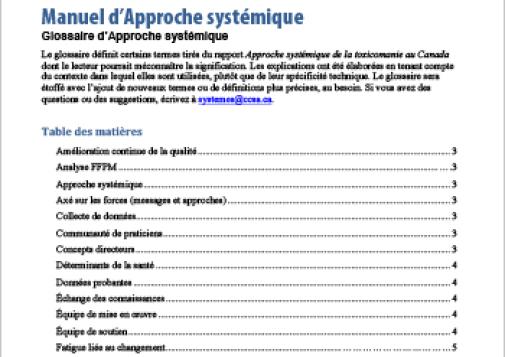 Manuel d’Approche systémique : Glossaire d’Approche systémique
