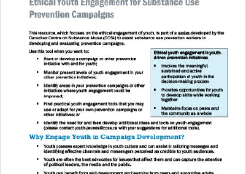 Ethical Youth Engagement for Substance Use Prevention Campaigns
