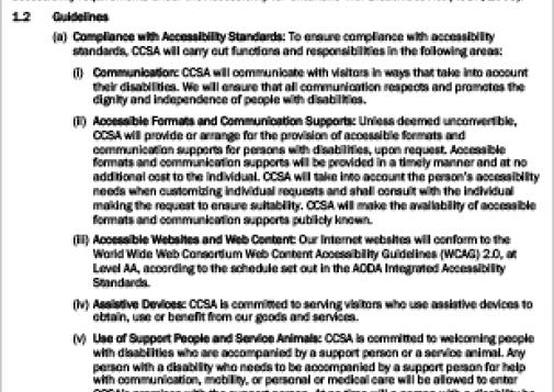 Accessibility Policy