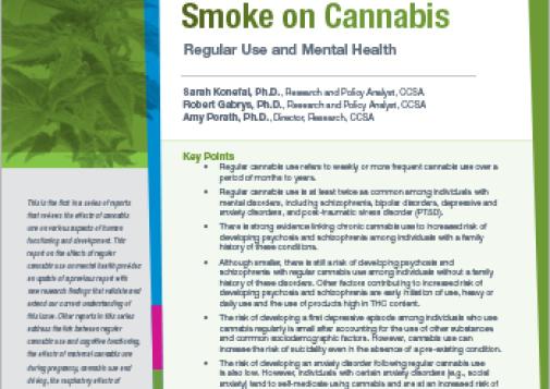 Clearing the Smoke on Cannabis: Regular Use and Mental Health
