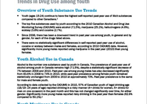 Trends in Drug Use Among Youth (Topic Summary)