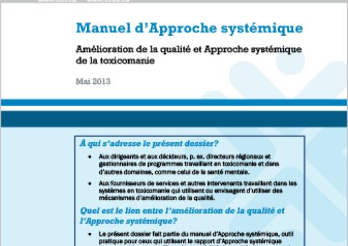 Manuel d’Approche systémique : Amélioration de la qualité et Approche systémique de la toxicomanie