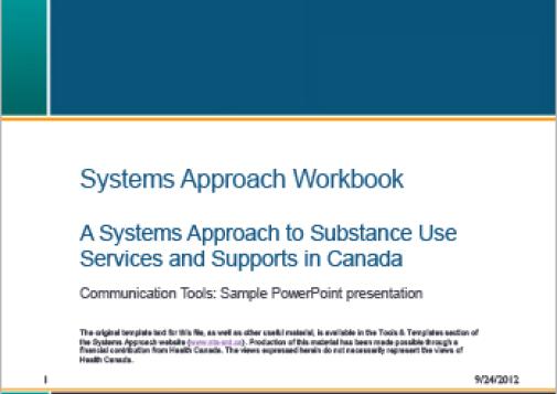 Systems Approach Workbook [presentation]