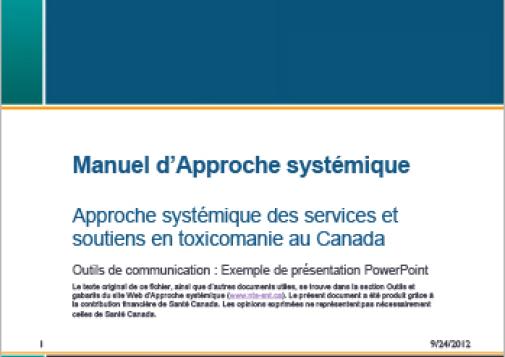 Manuel d’Approche systémique [présentation]