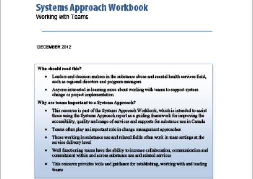 Systems Approach Workbook: Working with Teams
