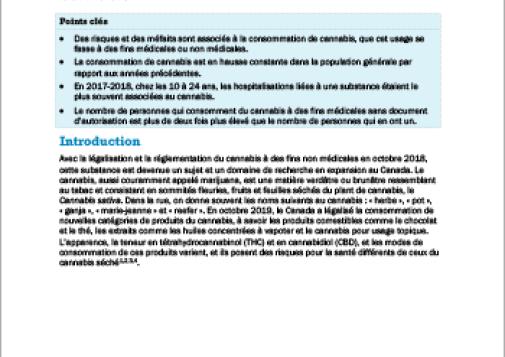 Cannabis (Sommaire canadien sur la drogue)