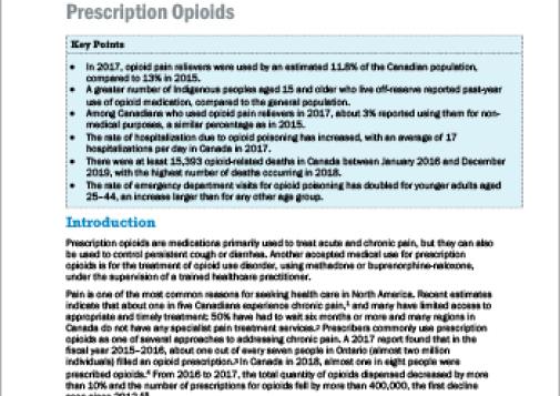 Prescription Opioids (Canadian Drug Summary)