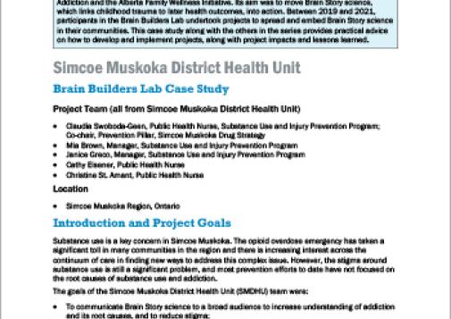 Simcoe Muskoka District Health Unit: Brain Builders Lab Case Study