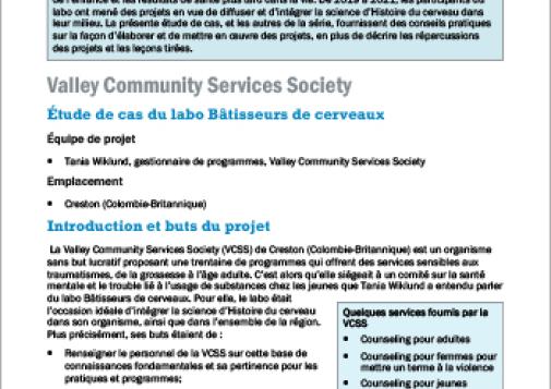 Valley Community Services Society : étude de cas du labo Bâtisseurs de cerveaux