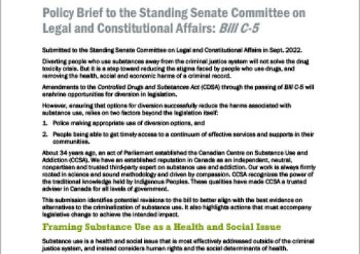 Bill C-5 Diversion Standing Senate Committee