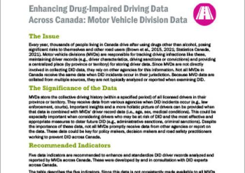 Enhancing DID data across Canada - Motor vehicle division data