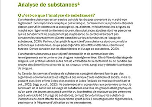 Analyse de substances