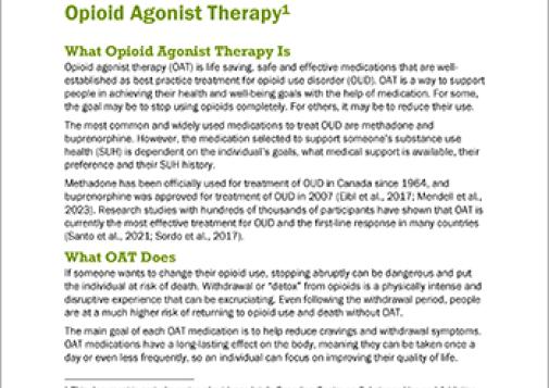 Opioid Agonist Therapy