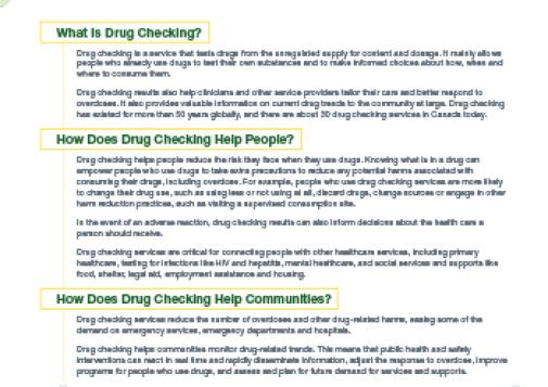 Drug Checking Poster