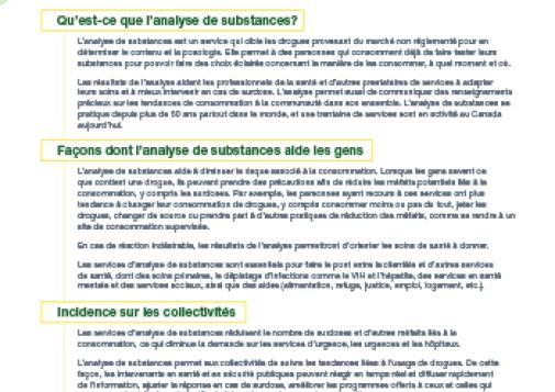 Affiche sur l’analyse de substances