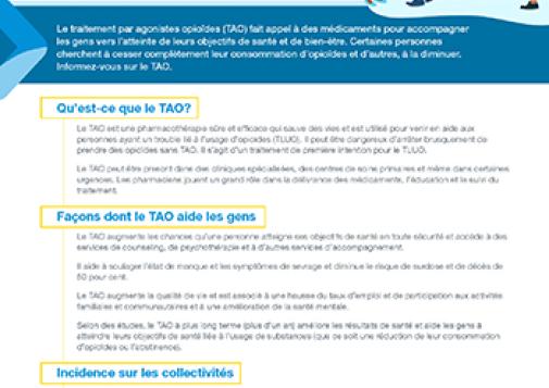 Affiche sur le traitement par agonistes opioïdes