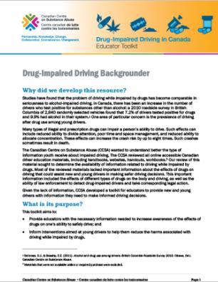 Drug-Impaired Driving Backgrounder