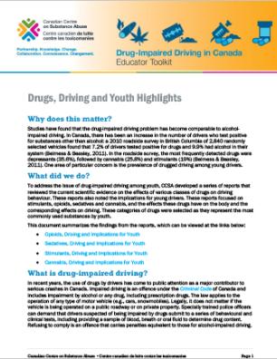 Drugs, Driving and Youth Highlights
