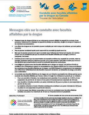 Messages clés sur la conduite avec facultés affaiblies par la drogue