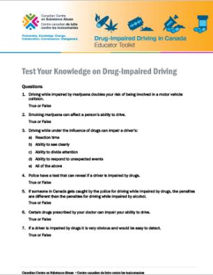 Test Your Knowledge on Drug-Impaired Driving