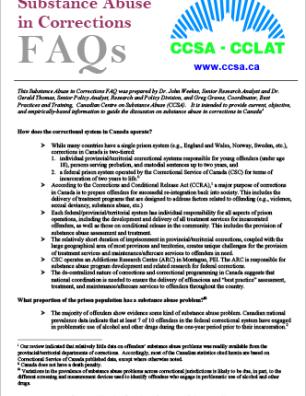 Substance Abuse in Corrections FAQs
