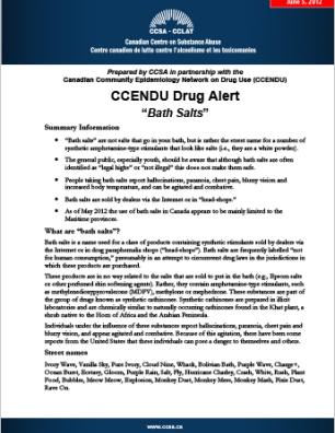 CCENDU Drug Alert: "Bath Salts" (June 5, 2012)