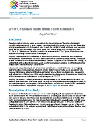 What Canadian Youth Think about Cannabis (Report in Short)