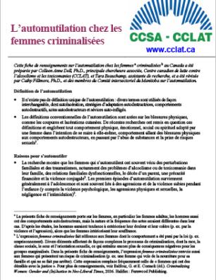 L’automutilation chez les femmes criminalisées
