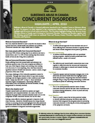 Concurrent Disorders: Highlights