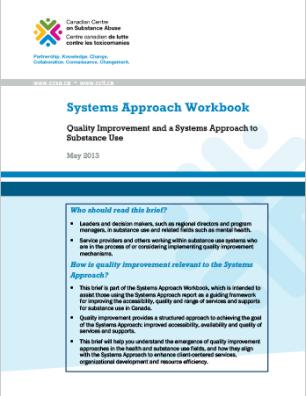 Systems Approach Workbook: Quality Improvement and a Systems Approach to Substance Use