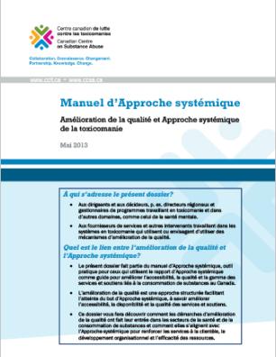 Manuel d’Approche systémique : Amélioration de la qualité et Approche systémique de la toxicomanie