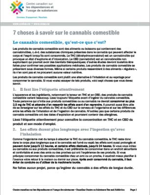 7 choses à savoir sur le cannabis comestible
