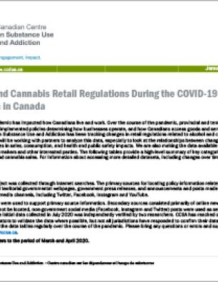 Alcohol and Cannabis Retail Regulations During the COVID-19 Pandemic in Canada