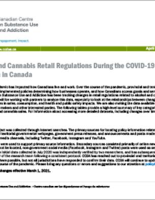 Alcohol and Cannabis Retail Regulations During the COVID-19 Pandemic in Canada [March 1, 2021]
