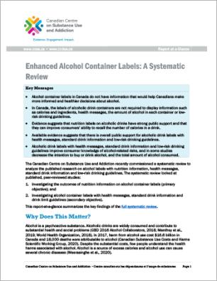Enhanced Alcohol Container Labels: A Systematic Review (Report at a Glance)