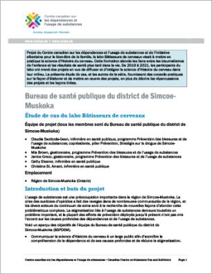 Bureau de santé publique du district de Simcoe-Muskoka : étude de cas du labo Bâtisseurs de cerveaux