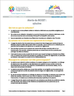 Xylazine (Alerte du RCCET)